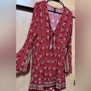 1x boho bell sleeve dress